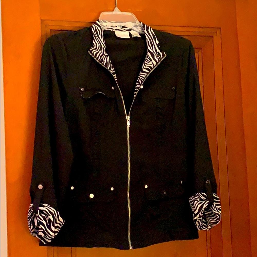 Black and Zebra Jacket. Light weight.